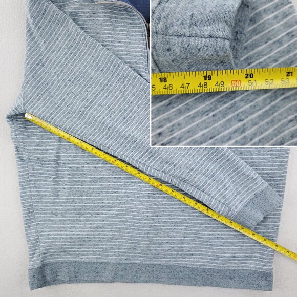 Johnnie-O Skiles Sweater Quarter 1/4 Zip Pullover Striped Soft Men's Large - Picture 9 of 11